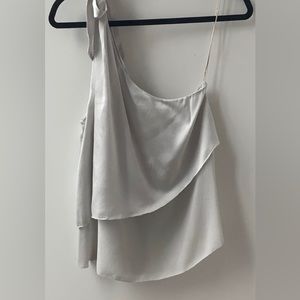 Beautiful SILK material Wilfred Le Fou by Aritzia “SILVER” color